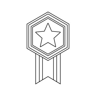 Coloring page with Medal for kids