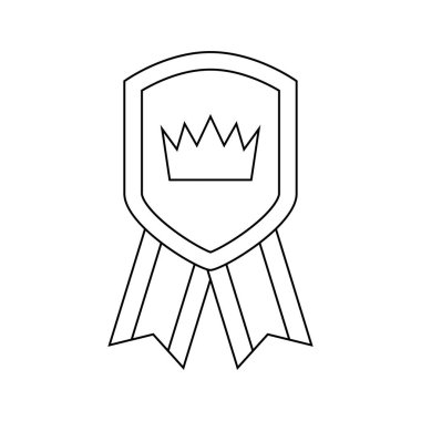 Coloring page with Medal for kids