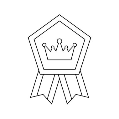 Coloring page with Medal for kids