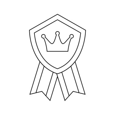 Coloring page with Medal for kids