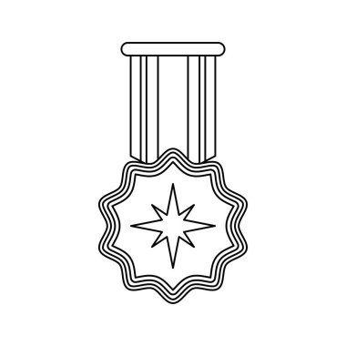 Coloring page with Medal for kids