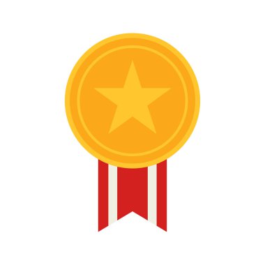 Beyaz arka plan üzerinde izole madalya