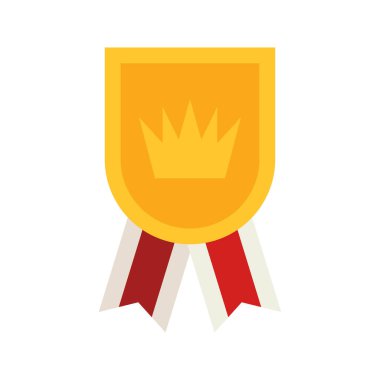 Beyaz arka plan üzerinde izole madalya