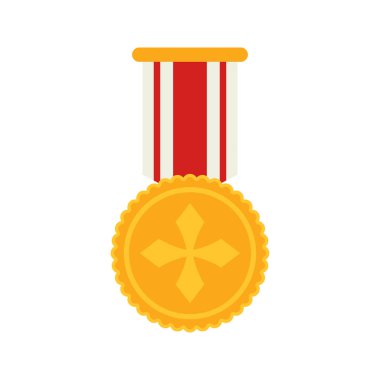 Beyaz arka plan üzerinde izole madalya