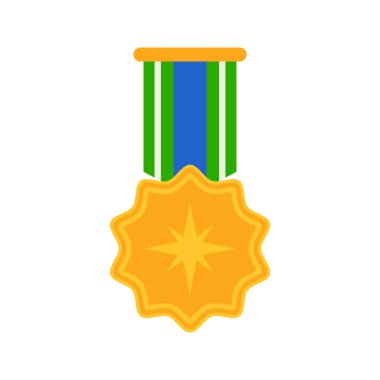 Beyaz arka plan üzerinde izole madalya