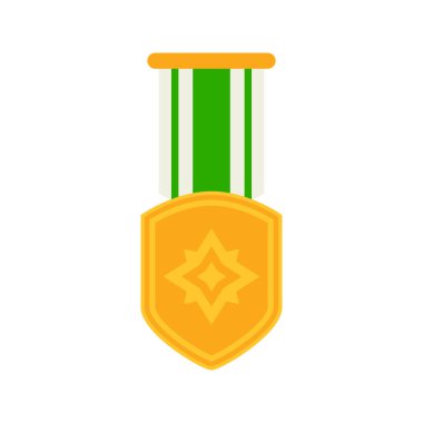 Beyaz arka plan üzerinde izole madalya