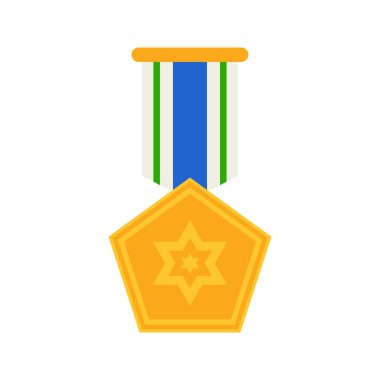 Beyaz arka plan üzerinde izole madalya