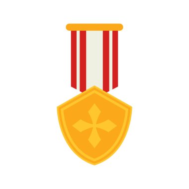 Beyaz arka plan üzerinde izole madalya