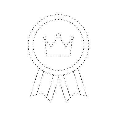 Medal tracing worksheet for kids