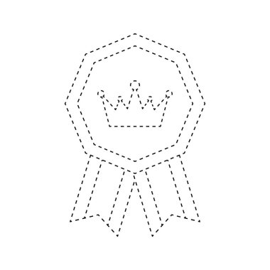 Medal tracing worksheet for kids