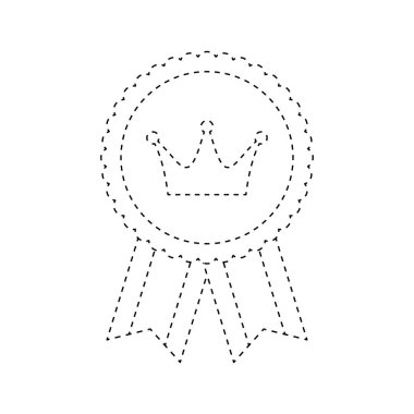 Medal tracing worksheet for kids