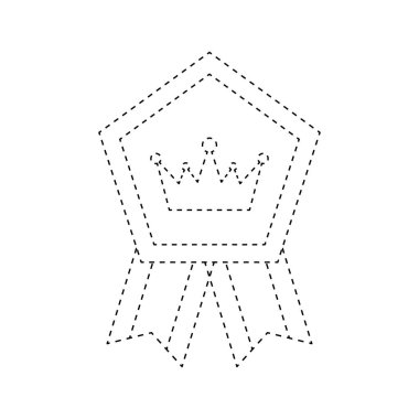 Medal tracing worksheet for kids