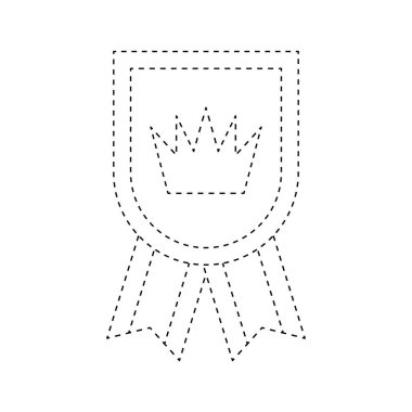 Medal tracing worksheet for kids