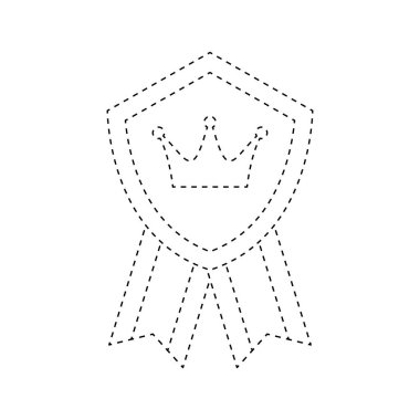 Medal tracing worksheet for kids