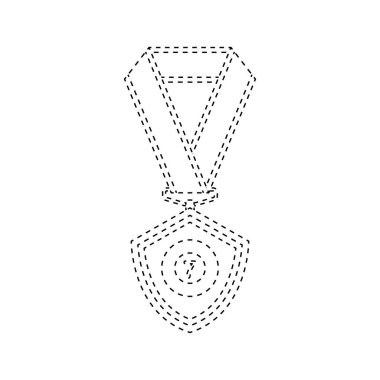 Medal tracing worksheet for kids