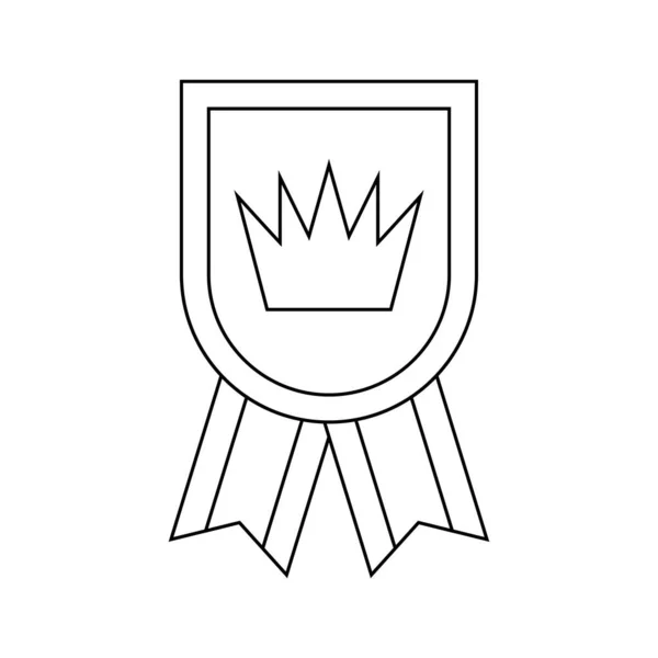 Coloring Page Medal Kids — Stockvektor