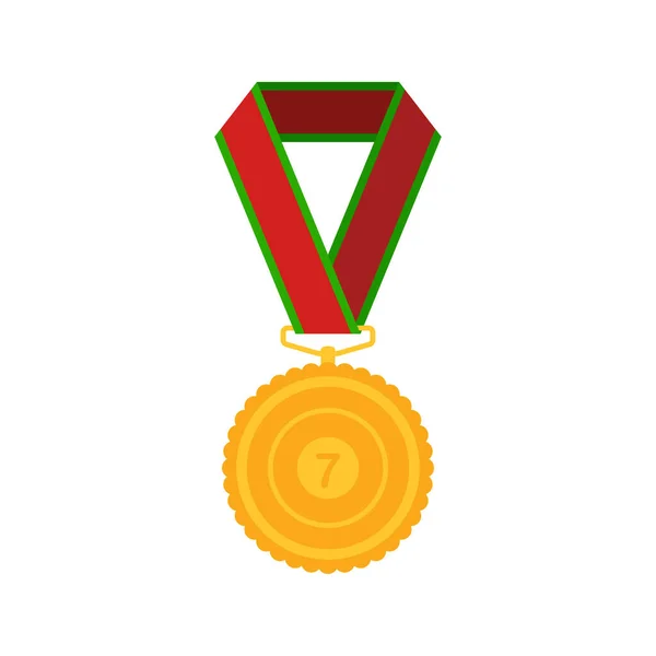 Медаль Ізольована Білому Тлі — стоковий вектор