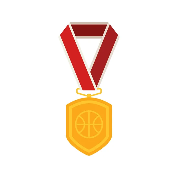 Médaille Isolée Sur Fond Blanc — Image vectorielle