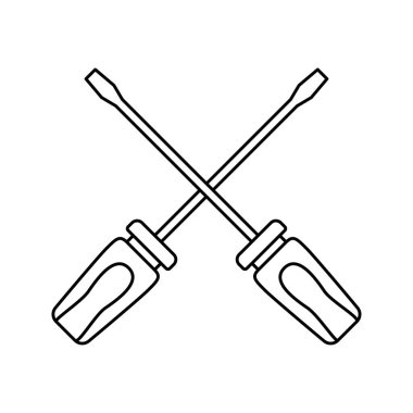 Coloring page with Screwdriver for kids