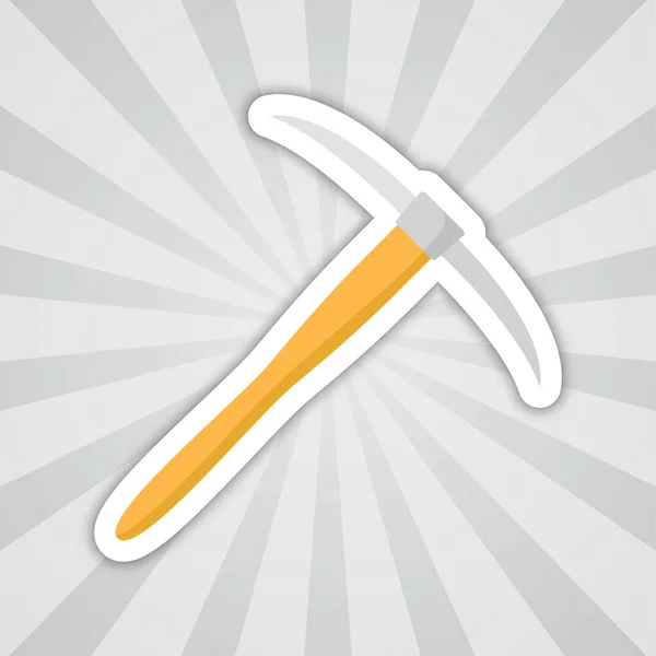 Note Sticker Pickaxe Vector — Stockvektor