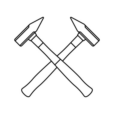 Coloring page with Hammer for kids
