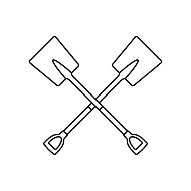 Coloring page with Shovel for kids