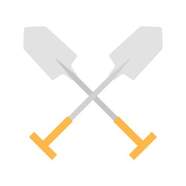 Kürek beyaz arkaplanda izole edildi