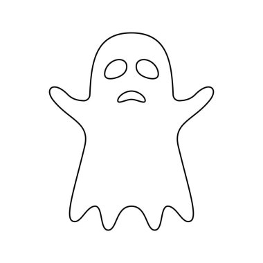 Coloring page with Whisper Ghost for kids