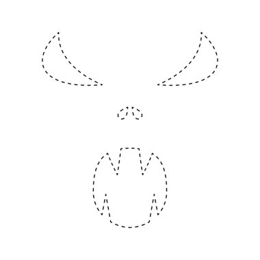 Face Pumpkin tracing worksheet for kids