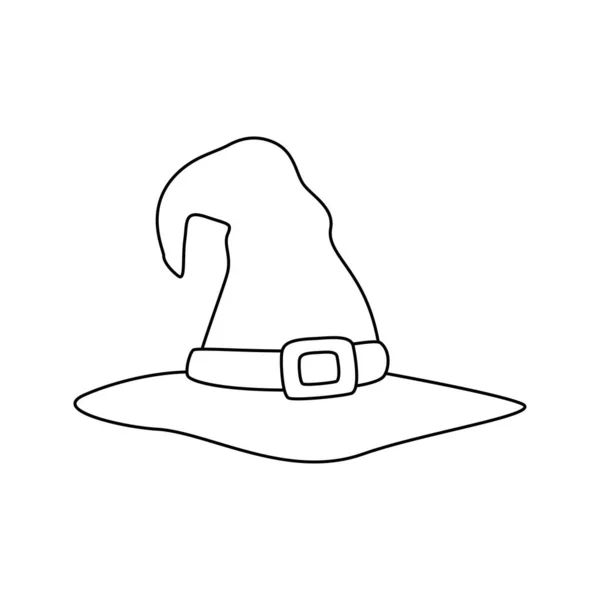 Coloring Page Wizard Hat Kids — Image vectorielle