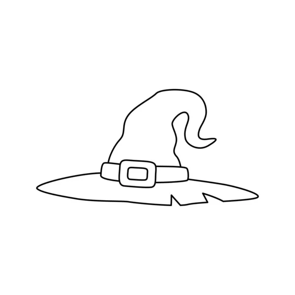 Coloring Page Wizard Hat Kids — Stockvector