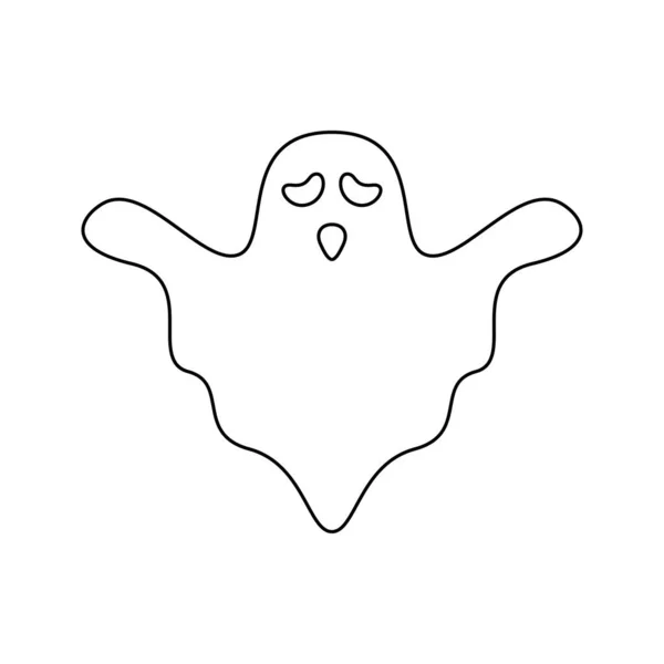 Coloring Page Whisper Ghost Kids — Stock vektor