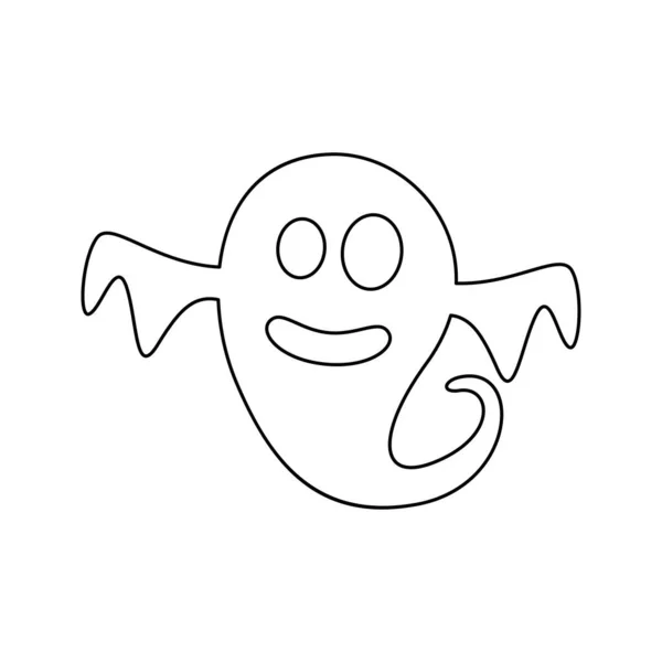 Coloring Page Whisper Ghost Kids — Stock vektor