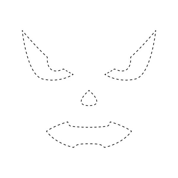 Face Pumpkin Tracing Worksheet Kids — Image vectorielle