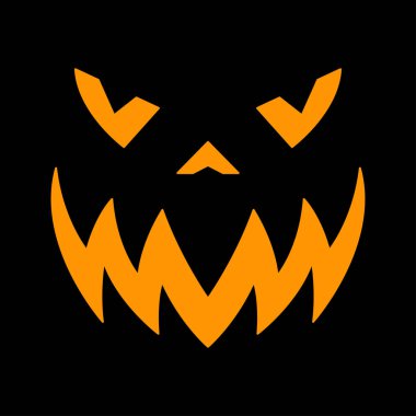 Halloween Pumpkin Face, Vector illustration