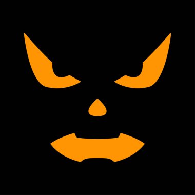 Halloween Pumpkin Face, Vector illustration