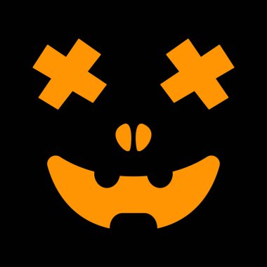 Halloween Pumpkin Face, Vector illustration
