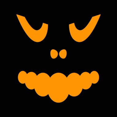 Halloween Pumpkin Face, Vector illustration