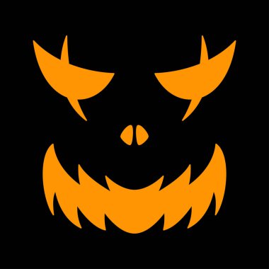 Halloween Pumpkin Face, Vector illustration