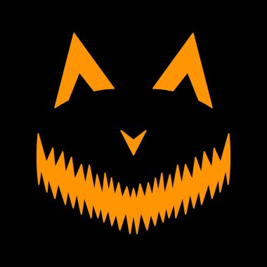 Halloween Pumpkin Face, Vector illustration