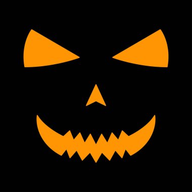 Halloween Pumpkin Face, Vector illustration