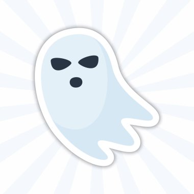 Note sticker with Ghost, vector