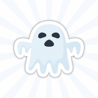 Note sticker with Ghost, vector