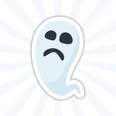 Note sticker with Ghost, vector