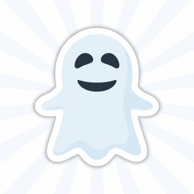 Note sticker with Ghost, vector