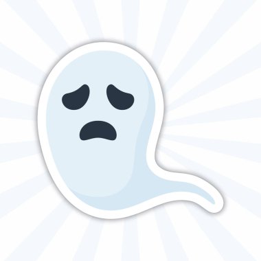 Note sticker with Ghost, vector