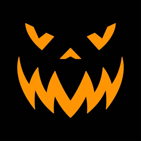 Halloween Pumpkin Face Vector Illustration — Stock Vector