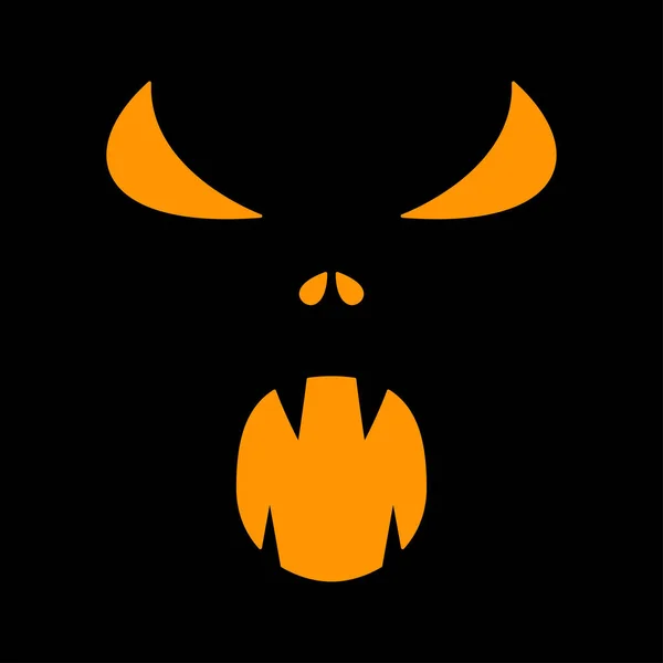 Halloween Pumpkin Face Vector Illustration — Stockvektor