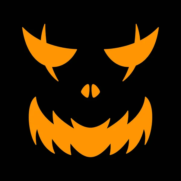 Halloween Pumpkin Face Vector Illustration — ストックベクタ