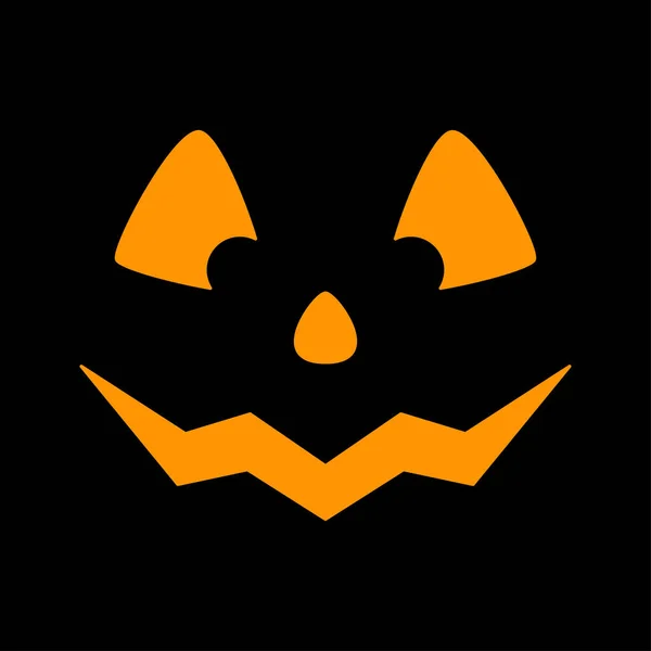 Halloween Pumpkin Face Vector Illustration — ストックベクタ